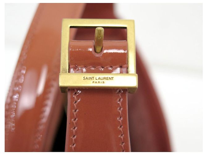NUEVO BOLSO SAINT LAURENT LE 5 À 7 657228 CUERO PINTADO BRICK HOBO BAG Roja - vista 10