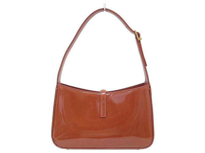 NUEVO BOLSO SAINT LAURENT LE 5 À 7 657228 CUERO PINTADO BRICK HOBO BAG Roja - vista 2