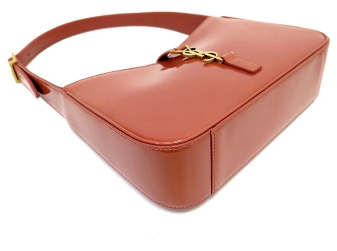 NUEVO BOLSO SAINT LAURENT LE 5 À 7 657228 CUERO PINTADO BRICK HOBO BAG Roja - vista 3
