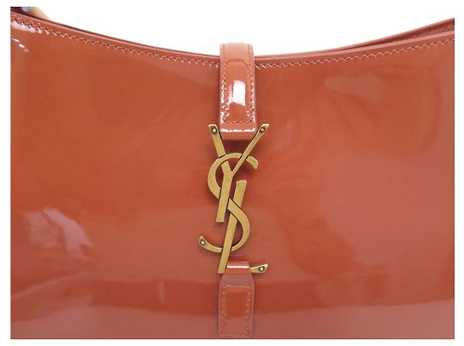 NUEVO BOLSO SAINT LAURENT LE 5 À 7 657228 CUERO PINTADO BRICK HOBO BAG Roja - vista 6