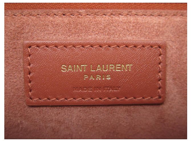 NUEVO BOLSO SAINT LAURENT LE 5 À 7 657228 CUERO PINTADO BRICK HOBO BAG Roja - vista 8