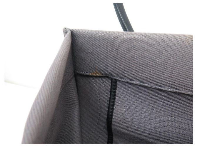 Céline BORSA CELINE LUGGAGE PHANTOM MEDIUM IN TELA GRIGIA E PELLE NERA TOTE BAG - vista 13