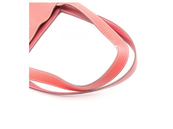 Hermès Bolso Tote de Cuero Reversible Hermes Double Sens 45 Rosa - vista 6