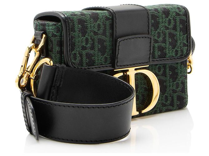 Bolso de hombro Dior Oblique 30 Montaigne Box Azul - vista 2