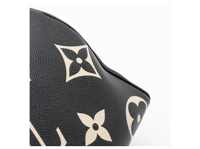 Louis Vuitton Giant Monogram Empreinte Bicolor Speedy Bandouliere 25 Borsa Marrone Beige - vista 10