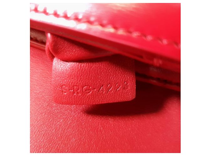 Céline Borsa Celine Classique Triomphe in pelle rossa Rosso - vista 10