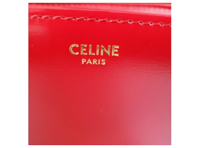 Céline Borsa Celine Classique Triomphe in pelle rossa Rosso - vista 11