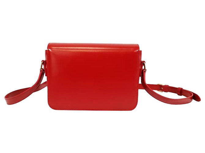 Céline Borsa Celine Classique Triomphe in pelle rossa Rosso - vista 3