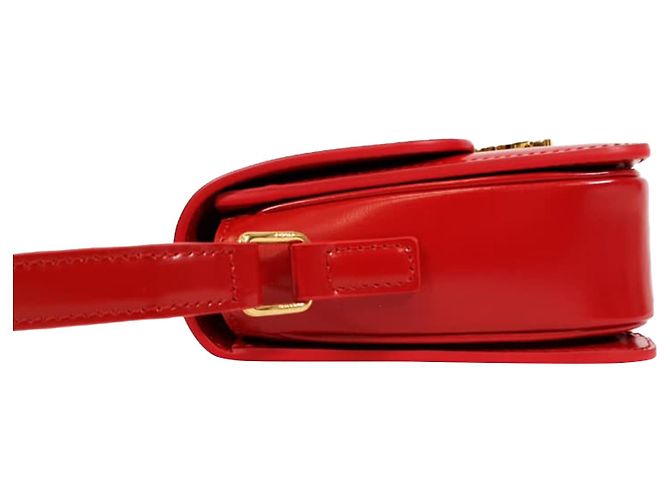 Céline Borsa Celine Classique Triomphe in pelle rossa Rosso - vista 4