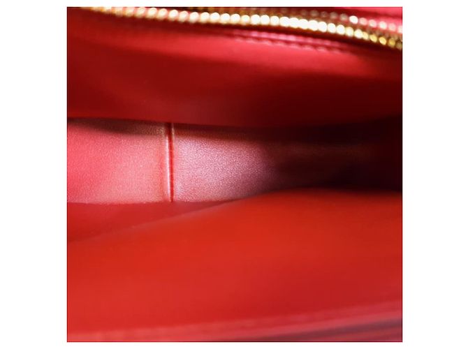 Céline Borsa Celine Classique Triomphe in pelle rossa Rosso - vista 7