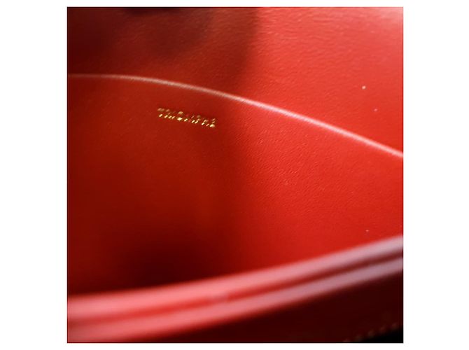 Céline Borsa Celine Classique Triomphe in pelle rossa Rosso - vista 8
