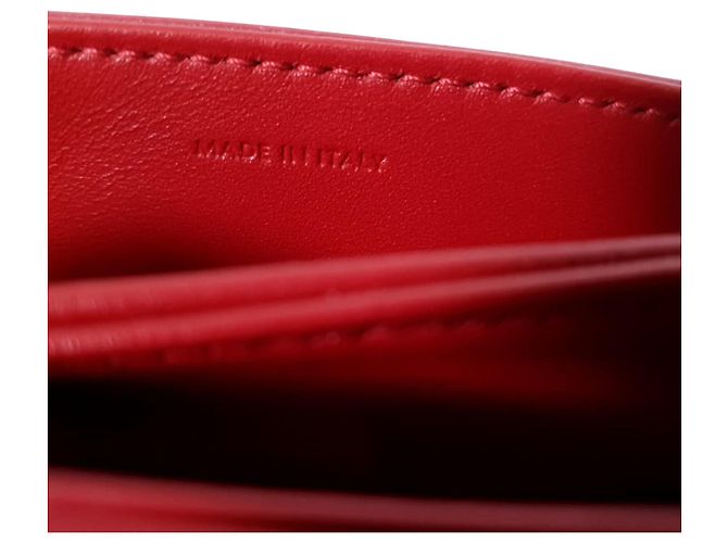 Céline Borsa Celine Classique Triomphe in pelle rossa Rosso - vista 9