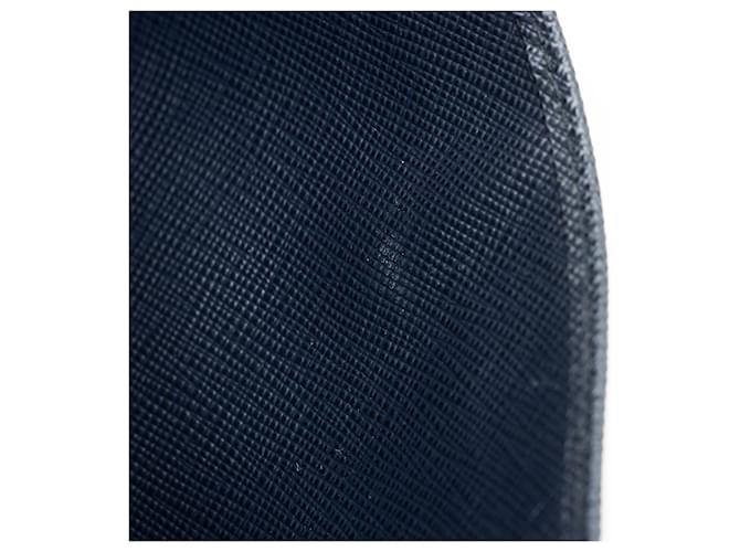 Portafoglio Continental Prada Saffiano con Borchie e Cristalli Blu - vista 10