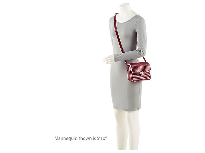 Tory Burch Robinson Schultertasche aus gestepptem Lackleder Rot - Ansicht 5