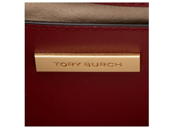 Tory Burch Robinson Schultertasche aus gestepptem Lackleder Rot - Ansicht 7