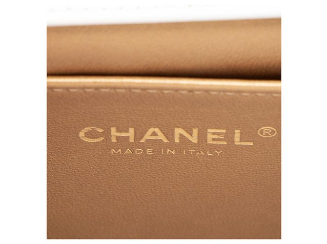 Gabrielle Borsa Chanel Lambskin Chic Pearls Small Vertical Flap Bag Bianco - vista 8