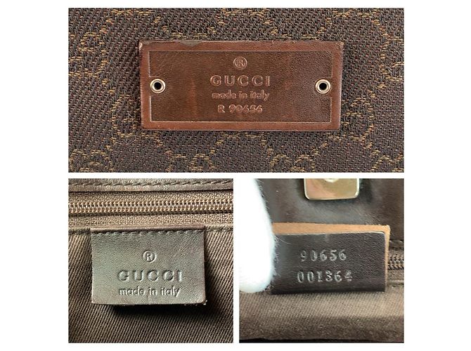 Borsa a Spalla Gucci GG Canvas Pochette Marrone - vista 3