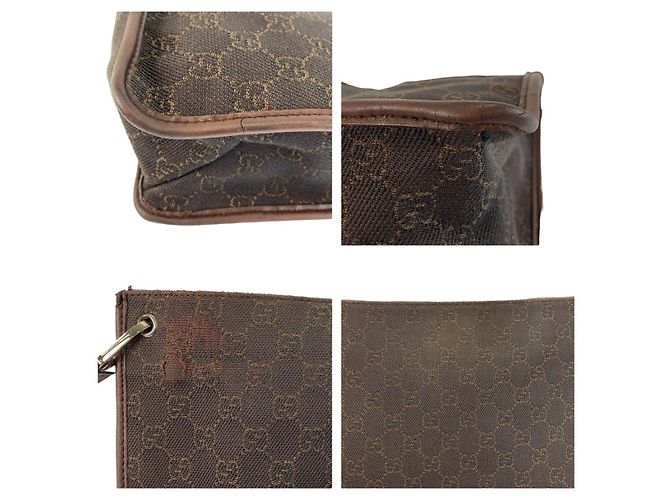 Borsa a Spalla Gucci GG Canvas Pochette Marrone - vista 6