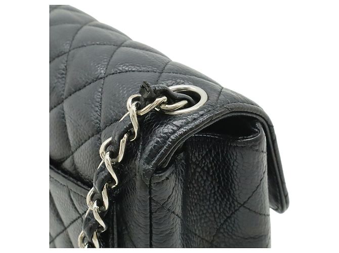 Borsa Chanel Caviar Mini Flap Nero - vista 4