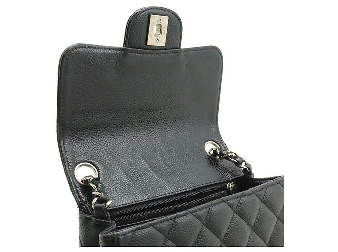 Borsa Chanel Caviar Mini Flap Nero - vista 6