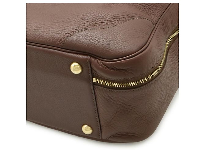 Hermès Bolsa Boston Hermes Victoria 50 em couro marrom - vista 3
