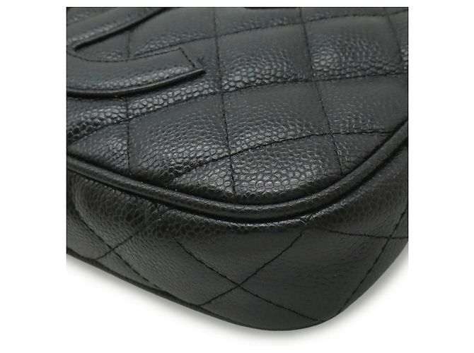 Borsa a tracolla Chanel Caviar Matelasse Chain Nero - vista 3