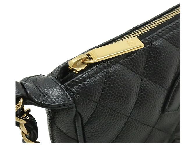 Borsa a tracolla Chanel Caviar Matelasse Chain Nero - vista 4