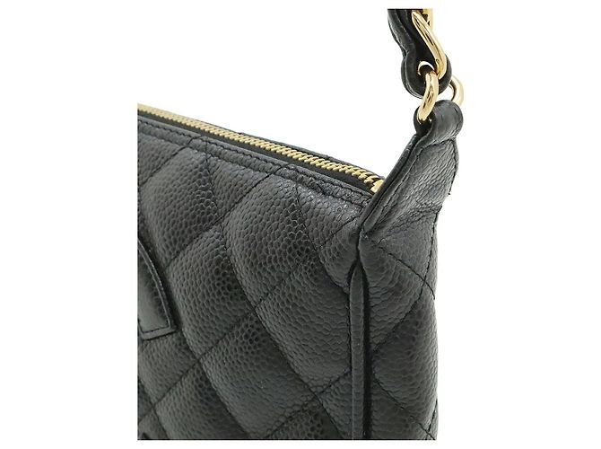 Borsa a tracolla Chanel Caviar Matelasse Chain Nero - vista 6
