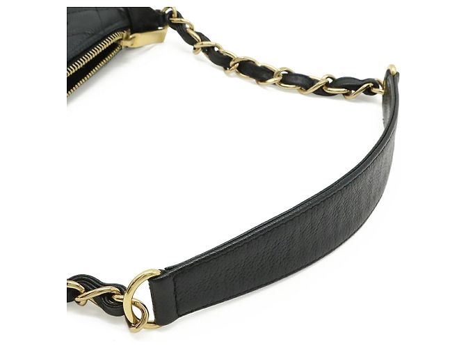 Borsa a tracolla Chanel Caviar Matelasse Chain Nero - vista 7