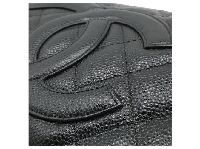 Borsa a tracolla Chanel Caviar Matelasse Chain Nero - vista 8