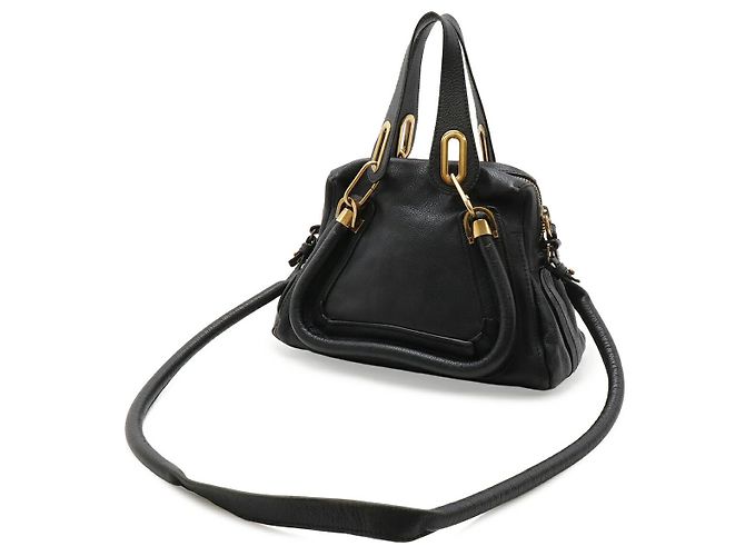 Chloé Chloe Paraty 2WAY Leder-Tote-Bag Schwarz - Ansicht 2