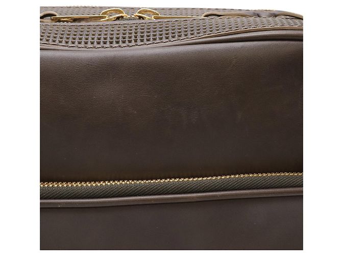 Borsa a tracolla in pelle Louis Vuitton Trotteur GM Marrone - vista 4