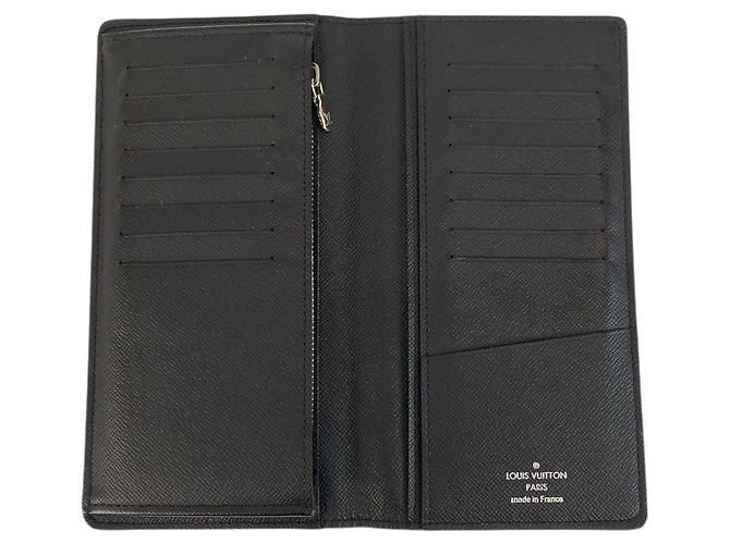 Louis Vuitton Taiga Leather Long Wallet Black - view 4