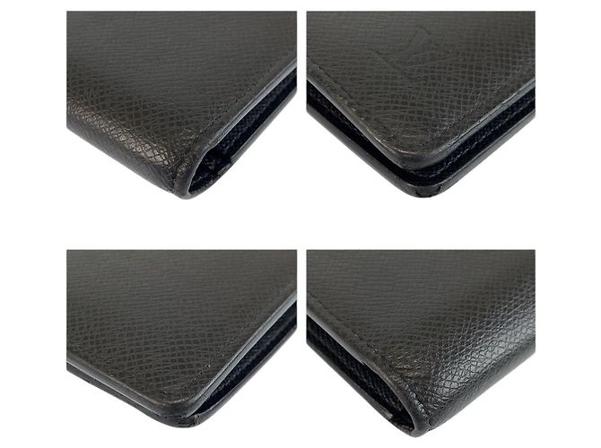 Louis Vuitton Taiga Leather Long Wallet Black - view 7