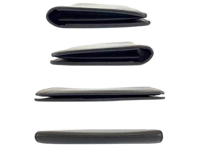 Louis Vuitton Taiga Leather Long Wallet Black - view 9