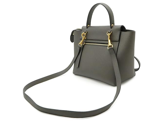 Céline Borsa a 2 modi Micro Celine Leather Belt Bag Grigio - vista 2