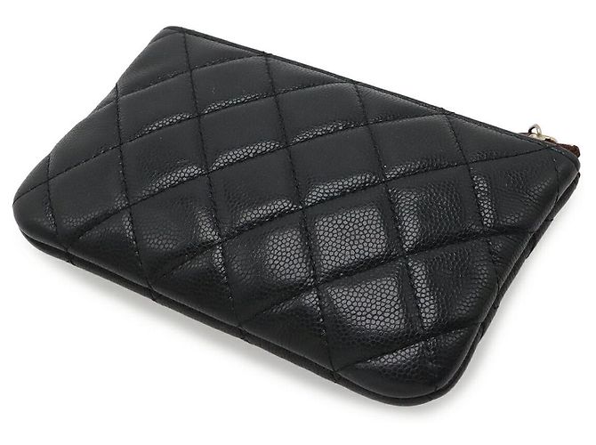 Pochette con zip Chanel Caviar Matelassé Small Nero - vista 2
