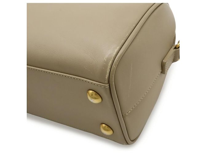 Mini borsa in pelle Yves Saint Laurent Marrone Beige - vista 3