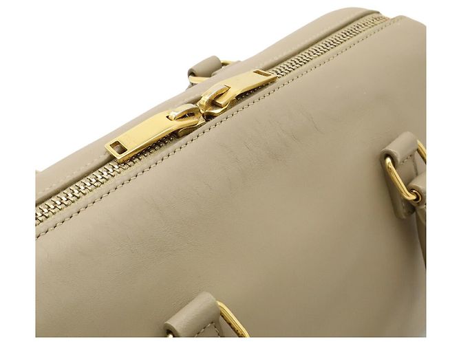 Mini borsa in pelle Yves Saint Laurent Marrone Beige - vista 5