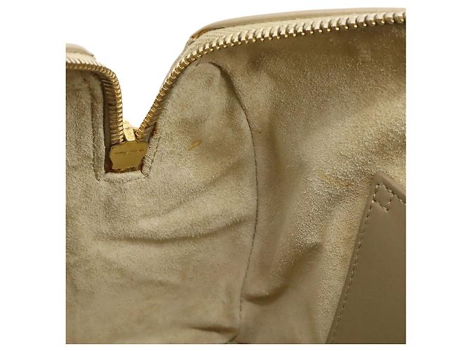 Mini borsa in pelle Yves Saint Laurent Marrone Beige - vista 7