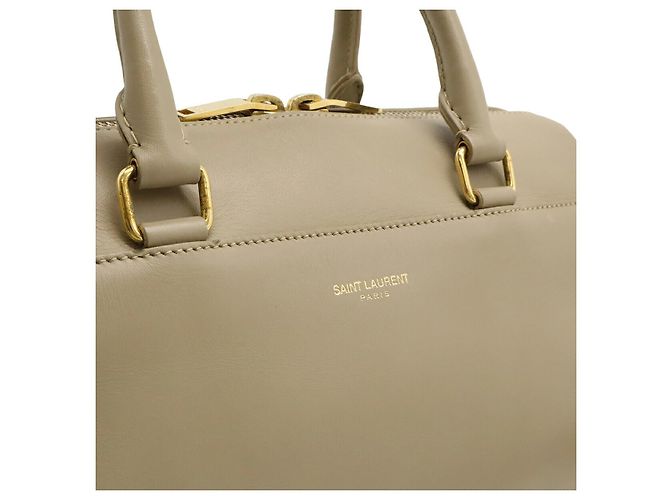 Mini borsa in pelle Yves Saint Laurent Marrone Beige - vista 9