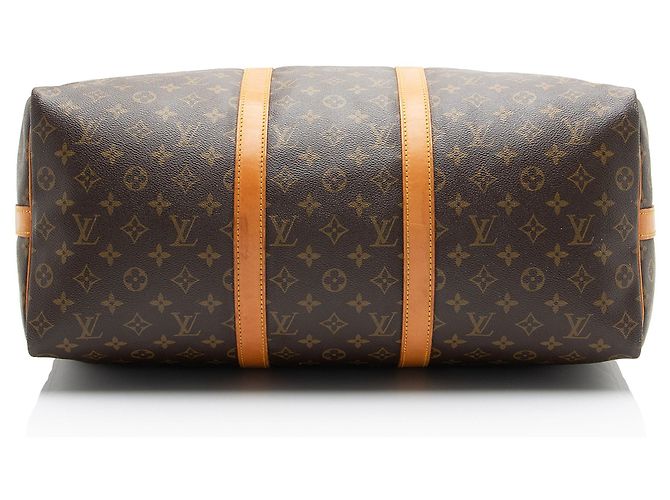 Louis Vuitton Vintage Monogram Canvas Keepall Bandouliere 50 Duffle Marrone - vista 4