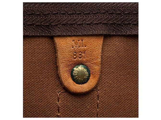 Louis Vuitton Vintage Monogram Canvas Keepall Bandouliere 50 Duffle Marrone - vista 6