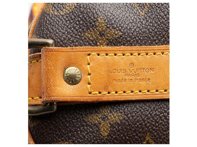 Louis Vuitton Vintage Monogram Canvas Keepall Bandouliere 50 Duffle Marrone - vista 8
