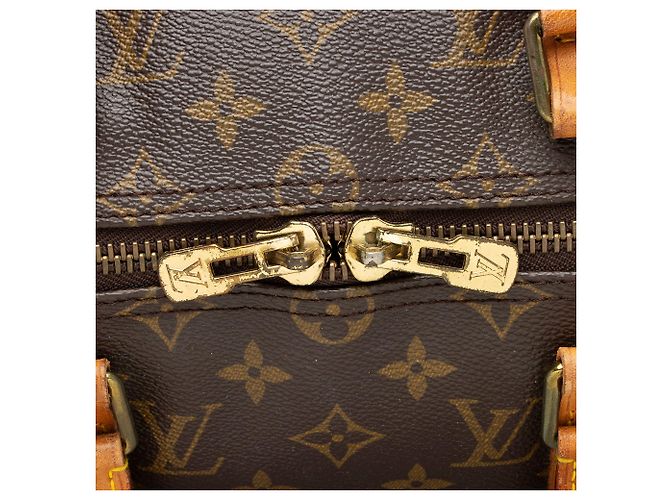 Louis Vuitton Vintage Monogram Canvas Keepall Bandouliere 50 Duffle Marrone - vista 9