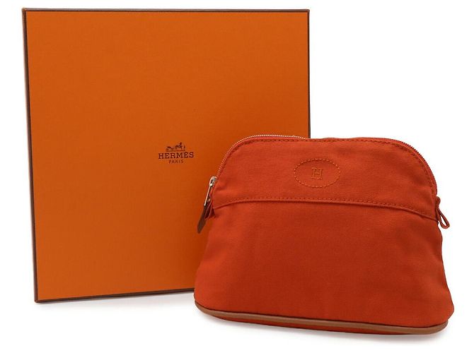 Hermès Hermes Bolide Pouch 20 Canvas Leather Vermelho - vista 6
