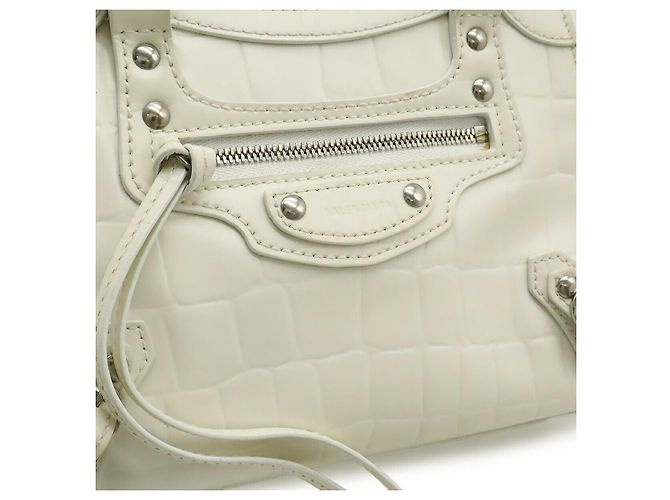 Borsa Balenciaga Neo Classic City Mini Bianca Bianco - vista 9