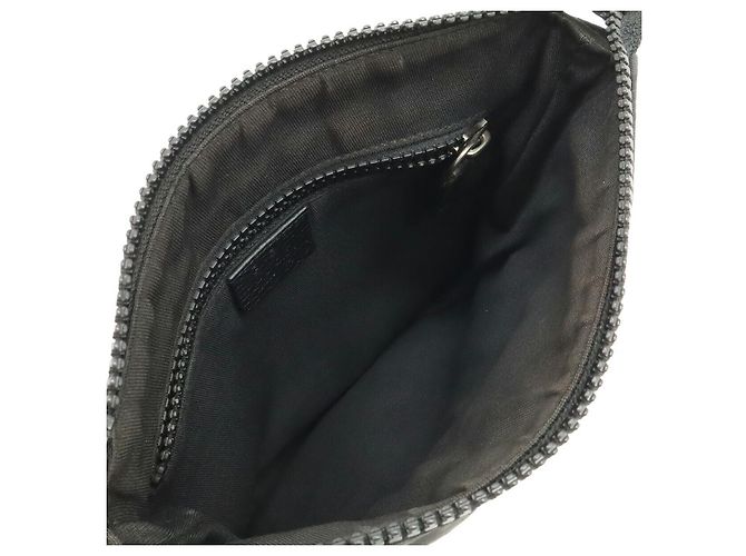 Borsa a tracolla Gucci in nylon e pelle con GG Nero - vista 6