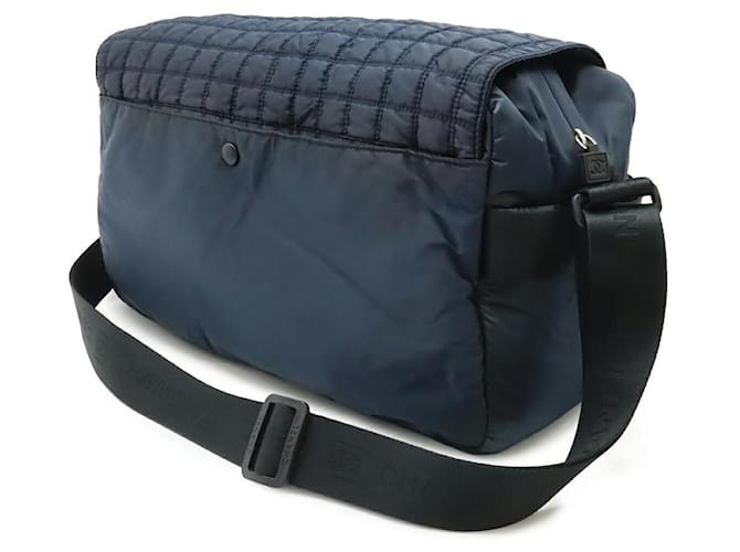 Borsa Messenger Chanel Nylon Coco Mark Nero - vista 2