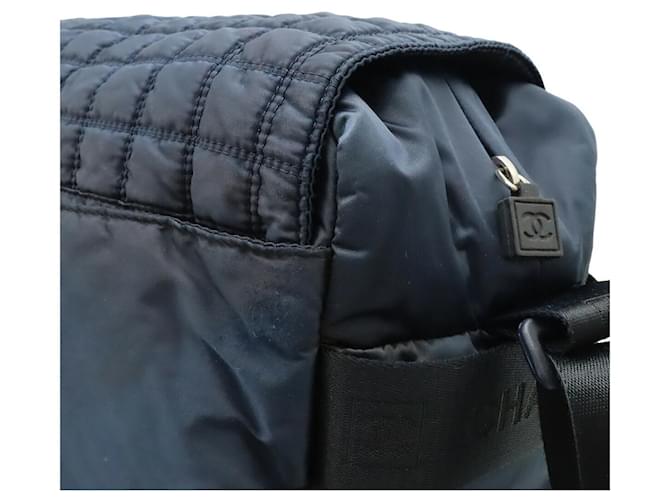 Borsa Messenger Chanel Nylon Coco Mark Nero - vista 5